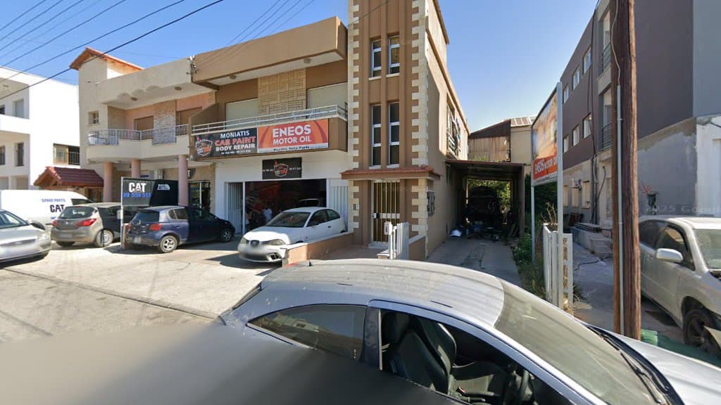 The Moniatis Car Paints & Body Repairs workshop on Adetis 7, Limassol